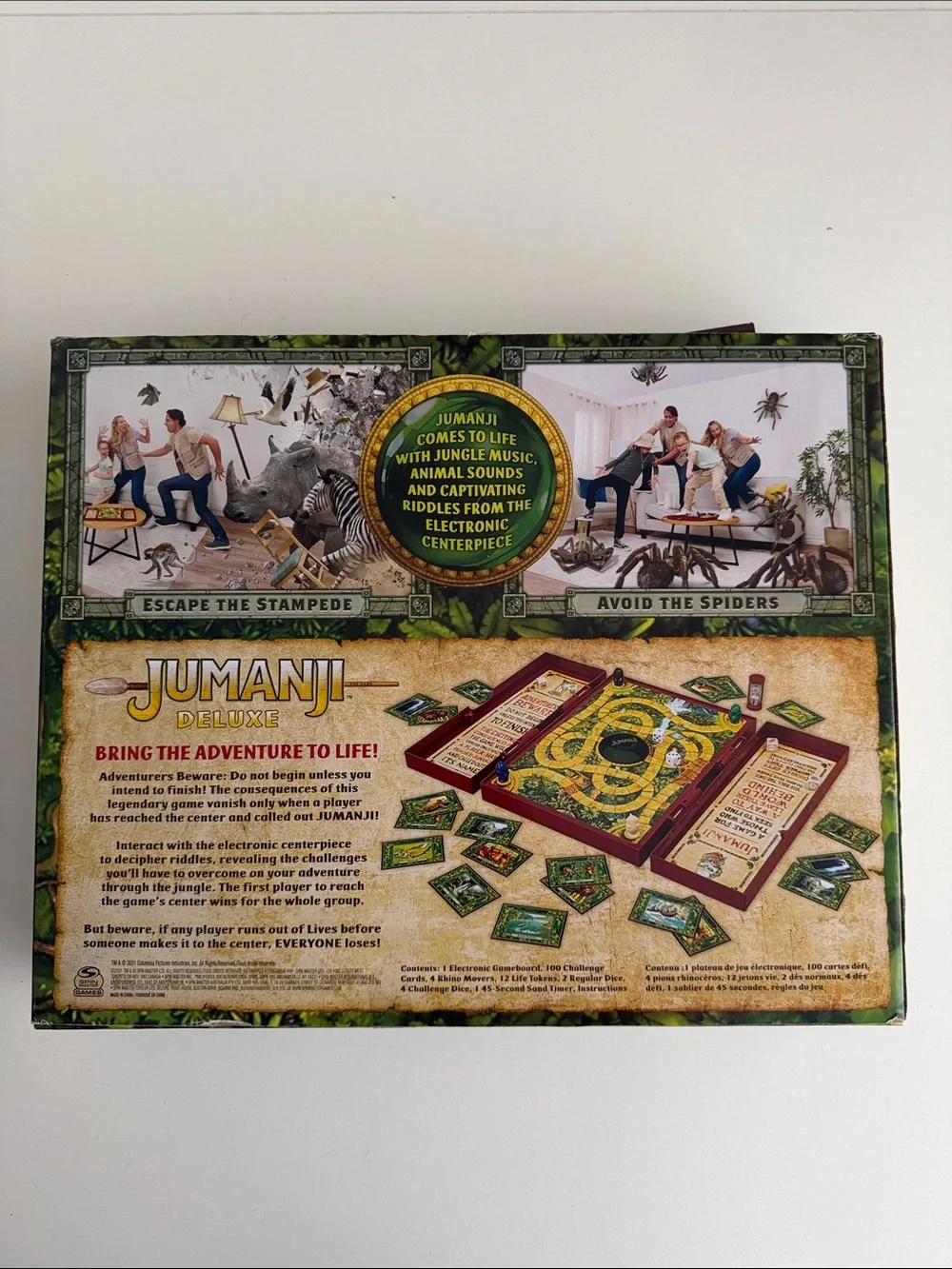 Jumanji Deluxe Board Game - Brown Jungle Edition - 90s Collector Nostalgia Toy - Picture 3 of 15